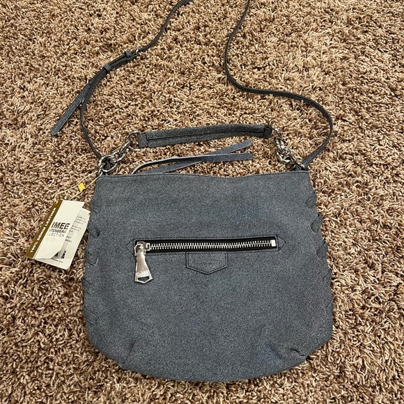 *SOLD* NWT Aimee Kestenberg Leather Convertible Crossbody - Onyx - Dark Denim - Picture 5 of 13